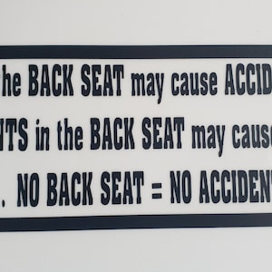 Kids in the back seat 2 seater decal digital files ONLY