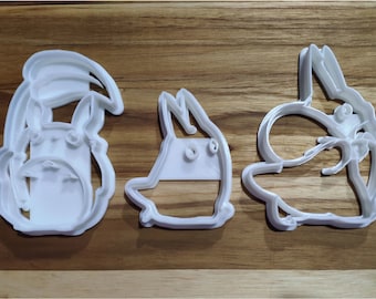 Totoro Cookie Cutters Chibi, Chu, Leaf Totoro 3d printed