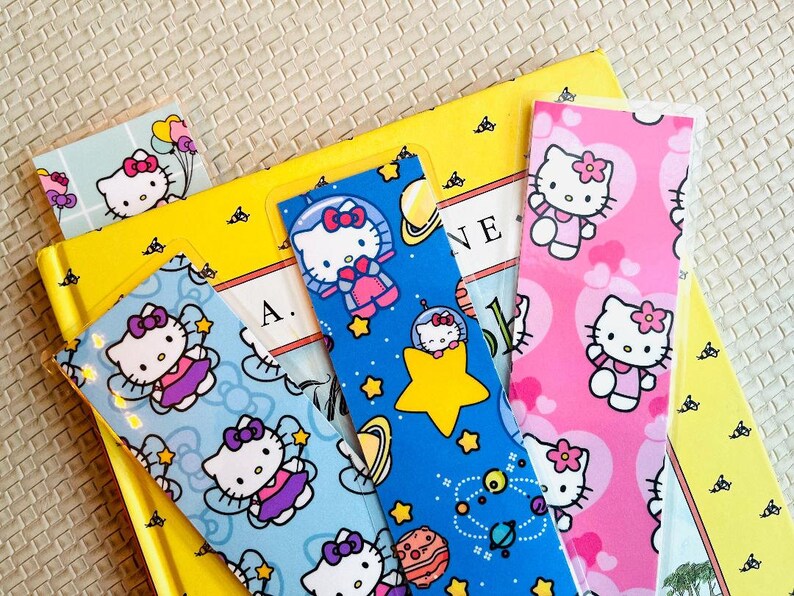 Hello Kitty Bookmark Laminated and Double Sided - Etsy