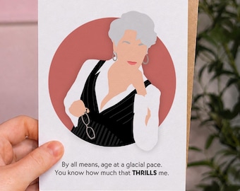 Miranda Priestly Birthday Card: Devil Wears Prada Pop Culture