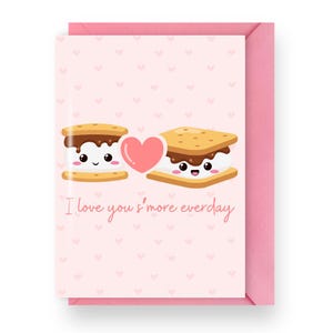 Carte de voeux Je t'aime tous les jours, jolie carte de jeu de mots pour un anniversaire, carte romantique, parfaite pour la Saint-Valentin ou une occasion spéciale