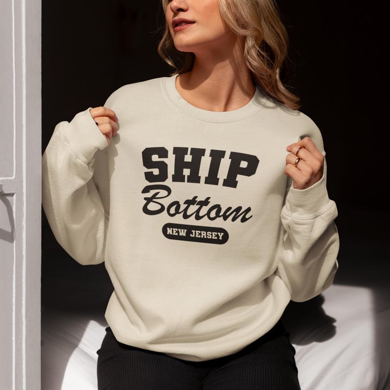 Ship Bottom, NJ Sweatshirt Cozy New Jersey Beach Town Apparel Retro