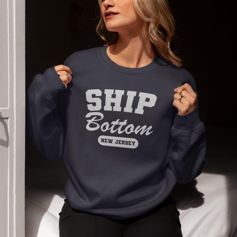 Ship Bottom, NJ Sweatshirt Cozy New Jersey Beach Town Apparel Retro