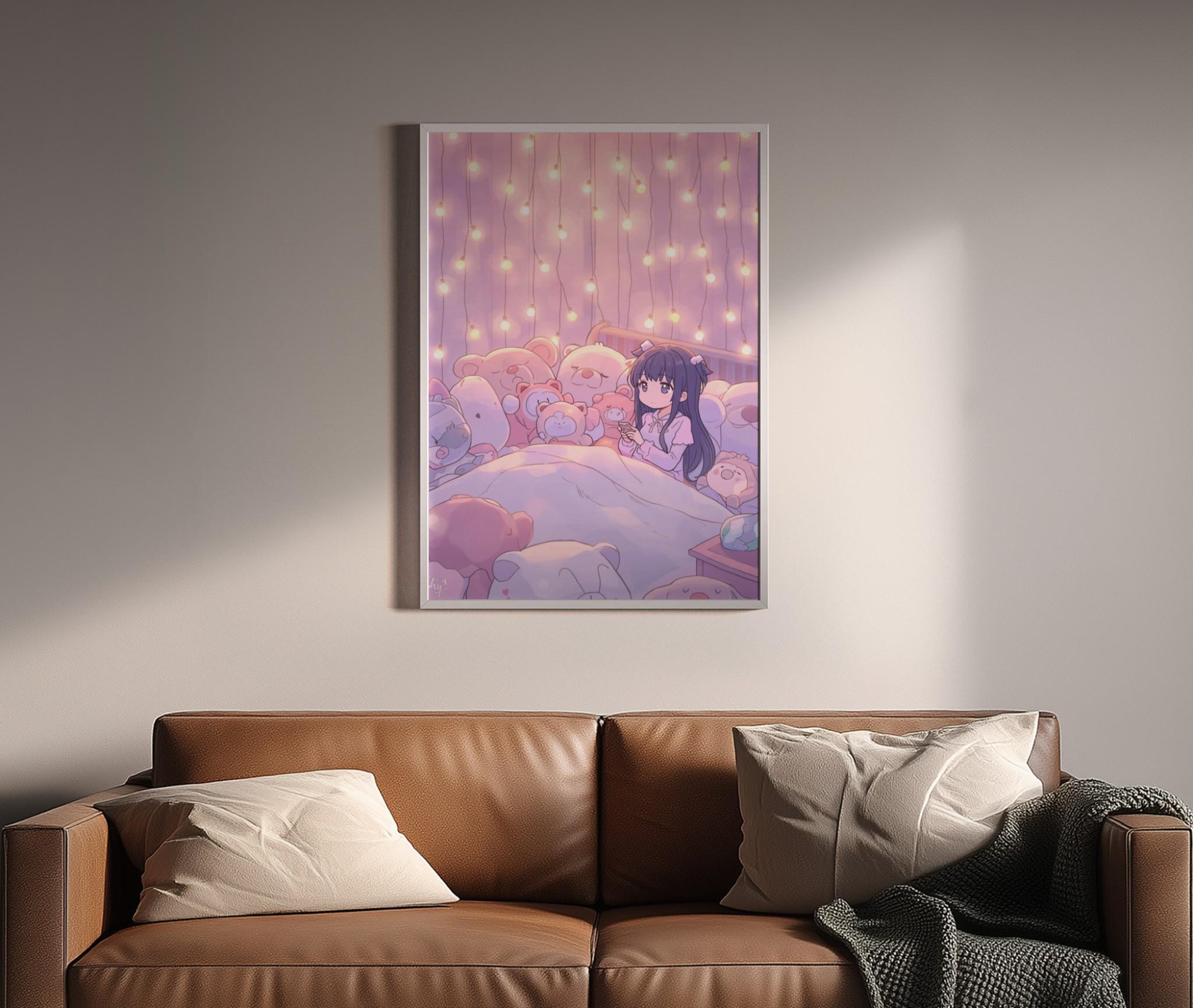 Kawaii Anime Girl Poster, Pastel Bedroom Decor (digital Download) - Etsy