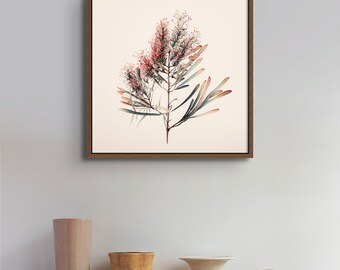 Australian Native Grevillea Flower Digital Watercolour Print