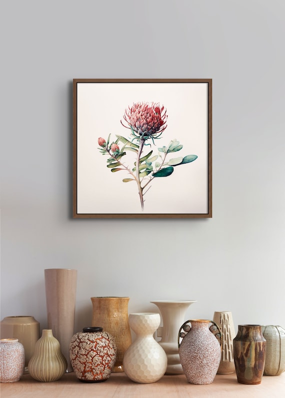 Australian Native Waratah Flower Digital Watercolour Print