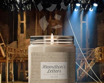 Lettres d'Hamilton | Bougie de soja parfumée, 9 oz