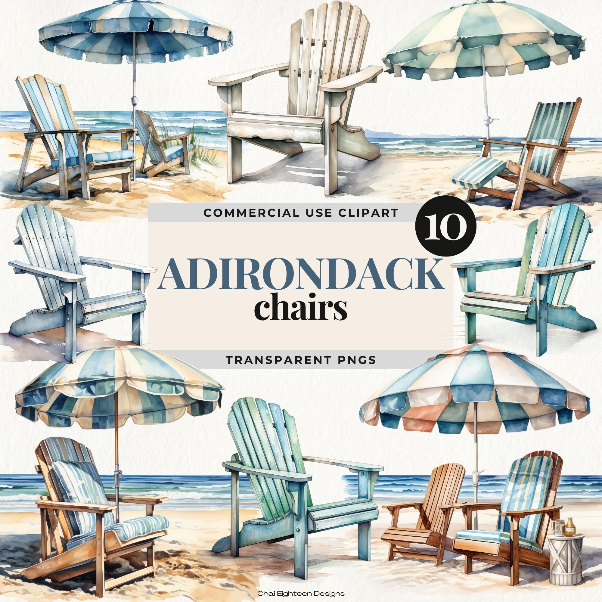 Adirondack Beach Chair Clip Art