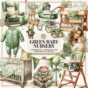 Clipart per biglietti di annuncio di nascita, decorazioni per la cameretta del bambino, clipart per inviti per baby shower, disegni digitali per inviti per feste di rivelazione del sesso del bambino in formato PNG