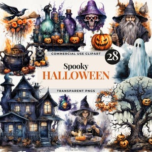 Spooky Halloween Png Collection, Clipart de bouteille de potion gothique, Images de baguette magique, graphismes d'invitation de fête d'Halloween vintage, Old Hallows Eve