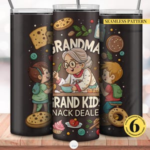 Mejor envoltura de vaso para abuela, diseño de sublimación de vaso delgado de 20 oz para abuela, regalo de vaso para el día de la madre PNG, distribuidor de bocadillos para nietos PNG