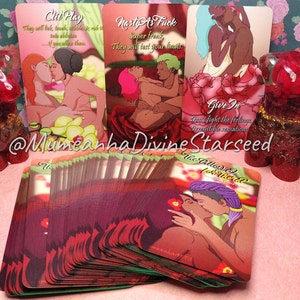 Il cuscino D per TheraP (71 carte) Mazzo di oracoli erotici / Divinazione / Fiamma gemella / Anima gemella / Carte dei tarocchi / Desiderio / Carte uniche / Sexy