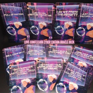 Love Confessions Cyber Edition (93 kaarten) Oracle-deck | Tarotkaartenspel | Karmisch kaartspel | Bekentenissen | Goddelijke verbinding | Blootgelegde waarheid