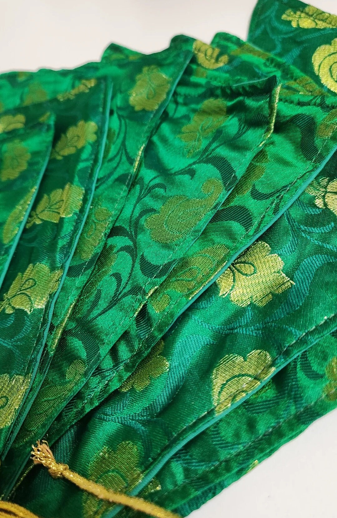 Set of 20 | Afghan Henna Night Guest Henna Wraps- Green and Gold Floral ...
