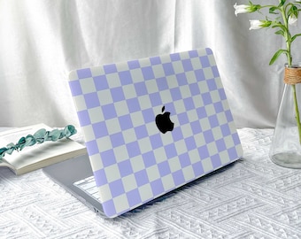 Purple Plaid New MacBook M2 Air 13 2022 A2681 Pro 13 A2338 Pro 14 15 16 M3 Air 15 A3114 2024 Laptop Case for Air 13 11 Back to School Gifts