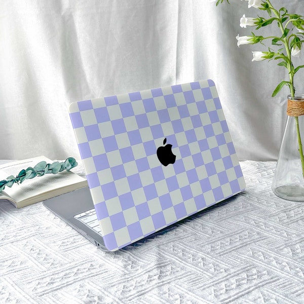 Purple Plaid New MacBook M2 Air 13 2022 A2681 Pro 13 A2338 Pro 14 15 16 M3 Air 15 A3114 2024 Laptop Case for Air 13 11 Back to School Gifts