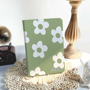 Green Flower iPad Case For Air 4 5 2022 Case Apple Pencil Holder, iPad 10.2&quot; 9.7&quot; 10.5&quot; 2022 iPad Pro 11&quot; 12.9&#39;&#39; 2021 iPad 10 Mini 5 6 Gifts