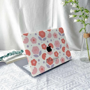 Cartoon Flower MacBook M2 Air 13 2022 A2681 Pro 13 A2338 Pro 14 15 16 M3 Air 15 A3114 2024 Laptop Case for Air 13 11 Friend Gifts For Her