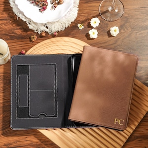 Minimalist Litchi Leather Kindle Case for All New Kindle 6" 2024, Personalization Kindle 7“ 12th Cover, Paperwhite 11th Case Gifts For Mum