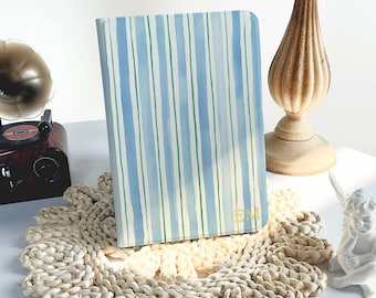 Minimalist Blue Stipe iPad Case, All New iPad Air7 2025 Case with pen slot, iPad 10th 11th A16, iPad 11" 10.2"  12.9'' 13", iPad Mini Case