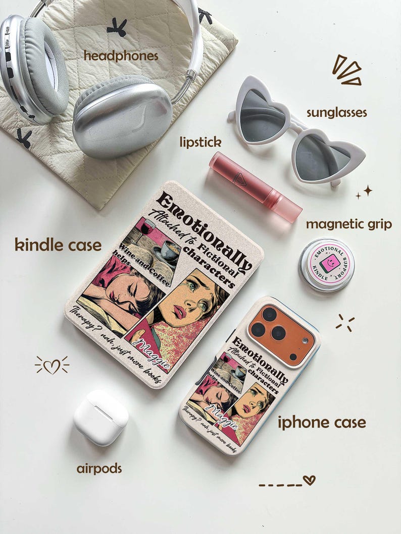 Personalized Kindle Case, Kindle 11th Generation 2024 6“ 7" Case, Kobo Libra Case, Newest Scribe Colorsoft 11" Case, Gifts For Book Lovers image 2