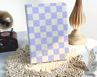 Minimalist Check iPad Case For iPad A16 11" 2025  with Pencil Holder, iPad 10th Air 4/510.9" 10.5" iPad A16 iPad Mini 4 5 6 7 Case Gifts