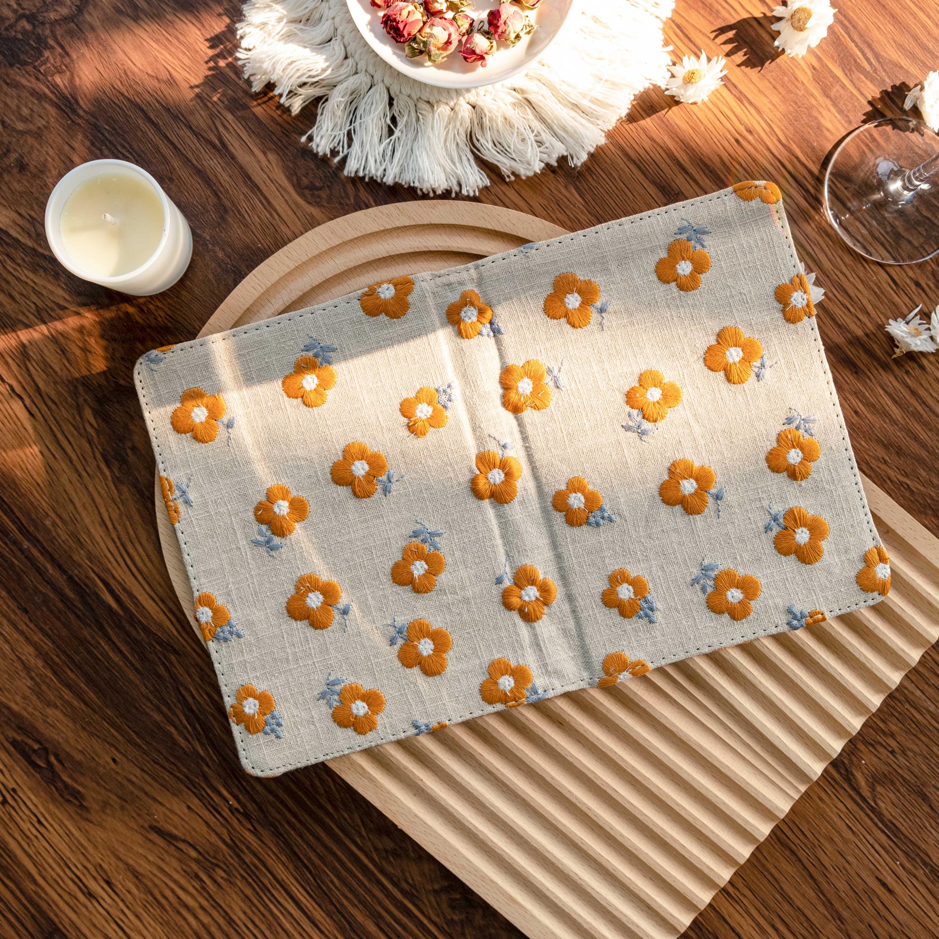 Embroidered Yellow Flower All New Paperwhite 12th Case Kindle 6" Case ...