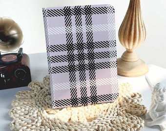 Purple check iPad Case For Air 4 2022 Apple Pencil Holder, iPad 10.2" 9.7" 10.5" 2022 iPad Pro 12.9'' 2021 iPad 10 Mini 5 6 Gifts for Mum