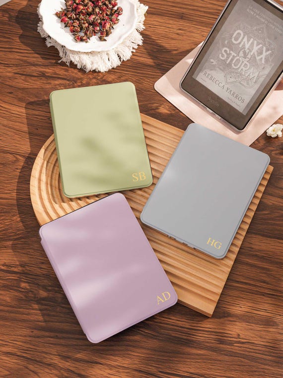 Detachable Magnetic Kindle case, Personalised Initials Kindle Paperwhite 7" 2024 case, Kindle Gen 10th 11th 6" Case, Kobo Libra Case Gifts