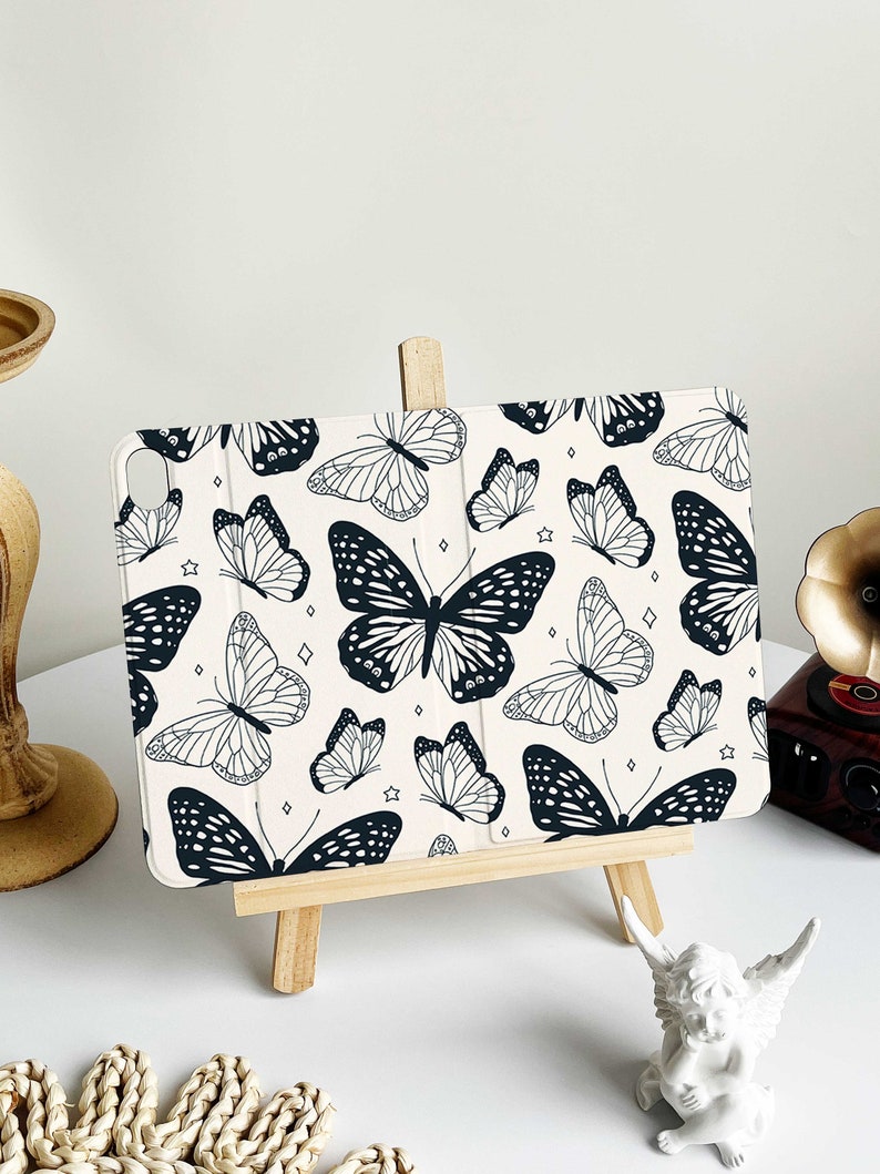 Mystery Butterfly iPad Case For Air 4 2022 Apple Pencil Holder, iPad 10.2 9.7 10.5 2022 iPad Pro 12.9'' 2021 iPad 10 Mini 5 6 Unique Gift image 4