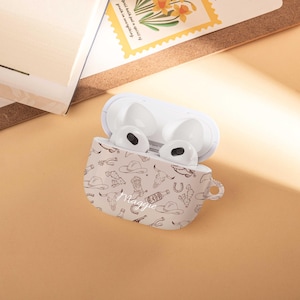 カウボーイのパーソナライズされたAirpodsケースカバー（Airpods 4およびPro 2用）、カスタムAirPods 1/2/3ケース、新しいAirPods Proケース、彼への素敵なギフト