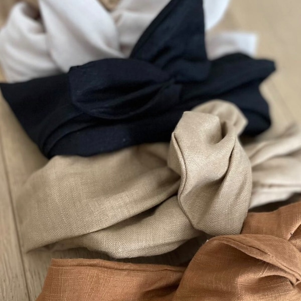 Linen Wire Headwrap, Boho Hair Tie, 85cm Long