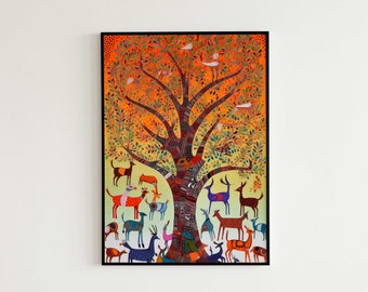 Mystical Menagerie: A Glimpse into Gond's Enchanted Forest