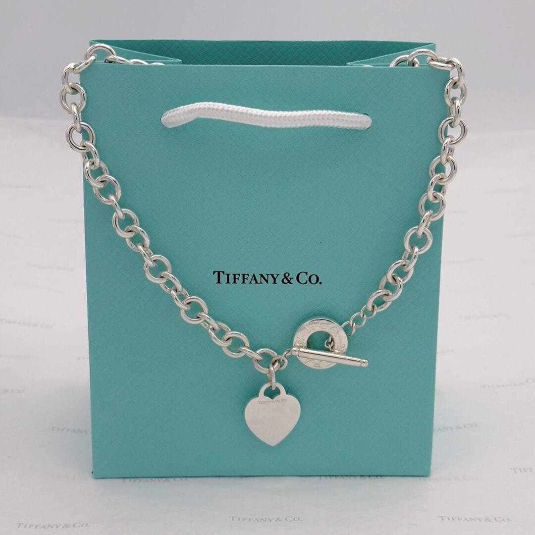 Tiffany Tiffany's Heart Tag Toggle Necklace Sterling Silver W
