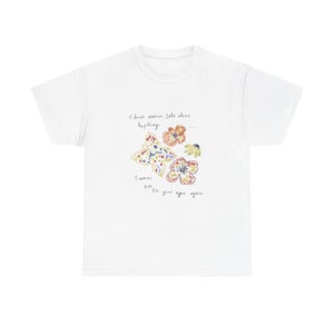 Adrianne Lenker cualquier cosa / quiero besar tus ojos otra vez / diseño de camiseta con letra canciones álbum imagen 2