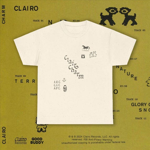 Clairo Charm Cotton Tee - Etsy