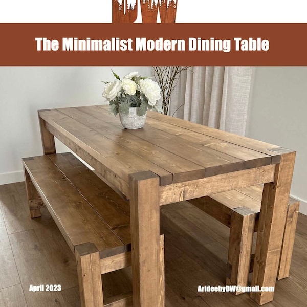 Plans: Minimalist Modern Dining Table