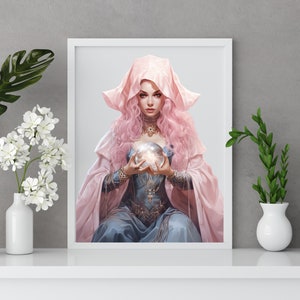 Watercolor Romance Fortune Teller Clipart, Printable Love Oracle ...