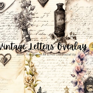 Imágenes Prediseñadas de letras Vintage acuarela, correo Retro clásico imprimible Png, impresión de arte de la vieja escuela, descarga Digital victoriana Svg uso comercial