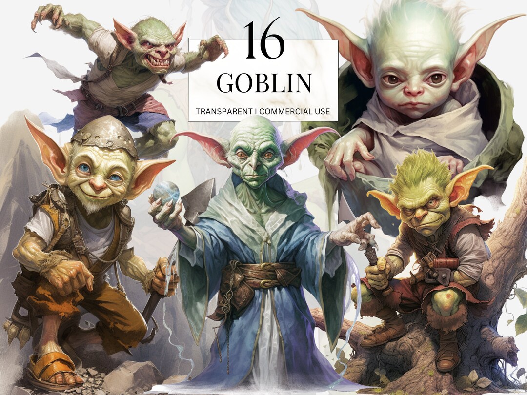 Watercolor Goblin Clipart Printable Dungeons and Dragons Dnd RPG Game