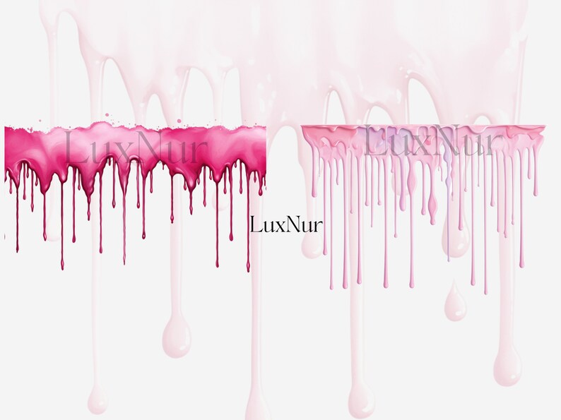 Pink Watercolor Drip Clipart Printable Paint Splash Png - Etsy
