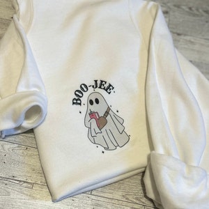 Boo jee cute ghost sweatshirt, boo shirt ,spooky season,ghost sweatshirt