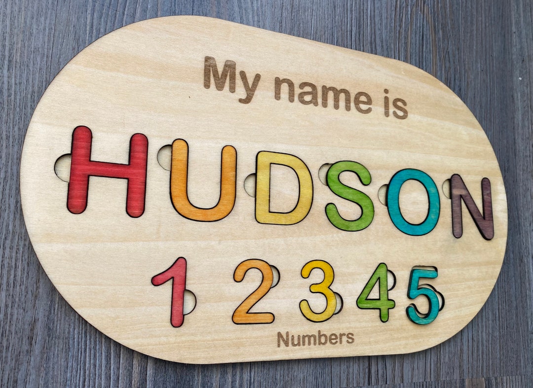 Custom Name and Numbers Puzzle Etsy