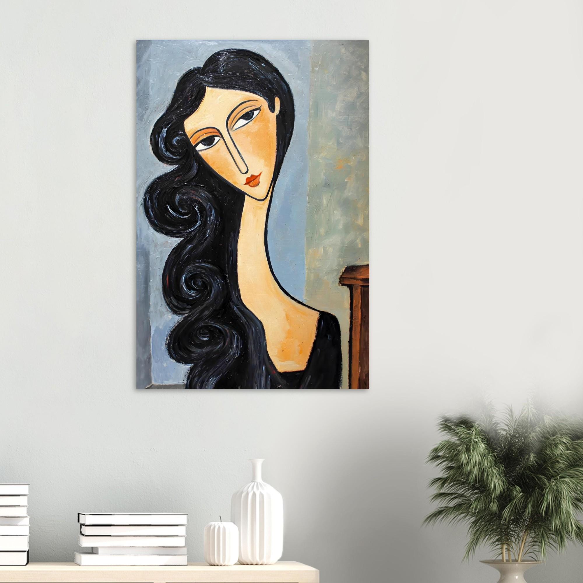 Modigliani Inspired Long Neck Woman Aluminum Print - Etsy
