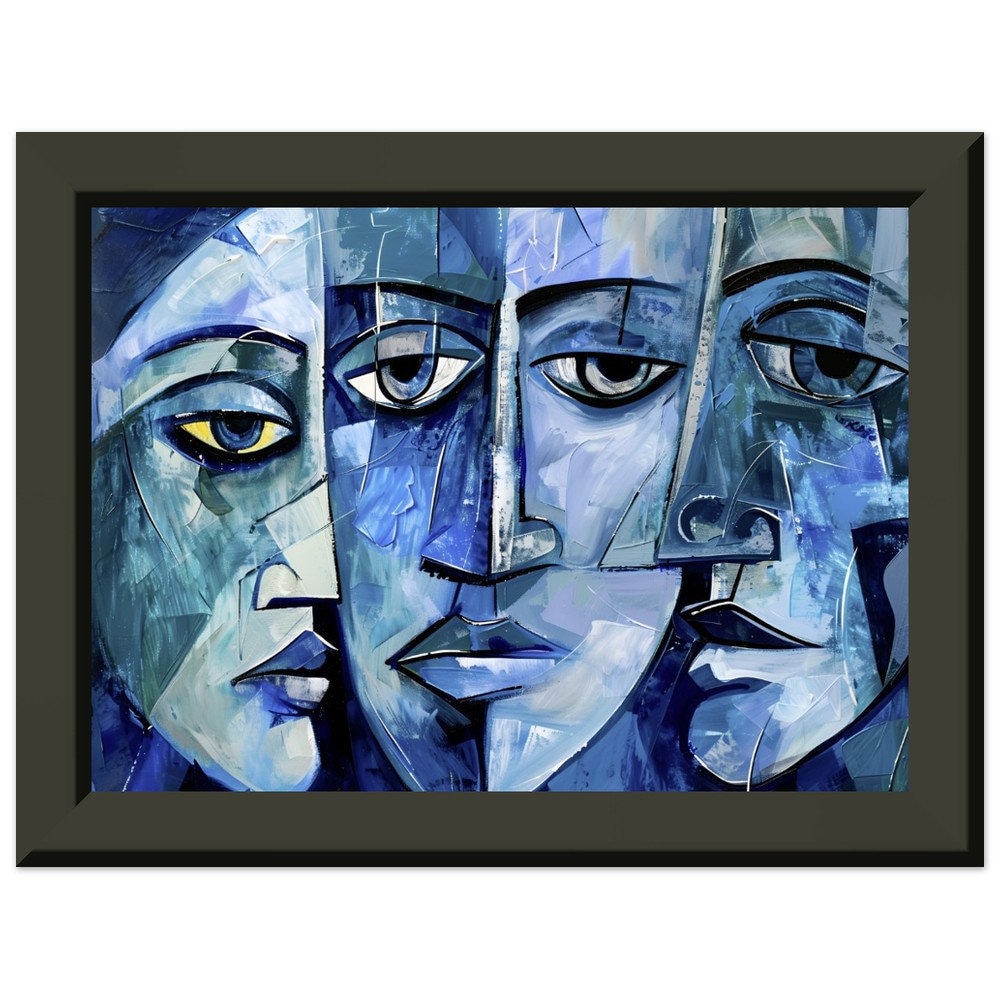 Picasso Inspired Blue Period Faces Art – Metal Framed Poster - Etsy