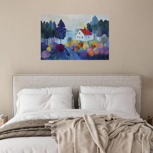 Unique Naïve Art Painting of Stockholm’s Archipelago Aluminum Print image 7