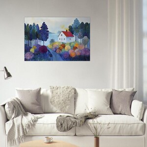 Unique Naïve Art Painting of Stockholm’s Archipelago Aluminum Print image 9