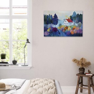 Unique Naïve Art Painting of Stockholm’s Archipelago Aluminum Print image 8