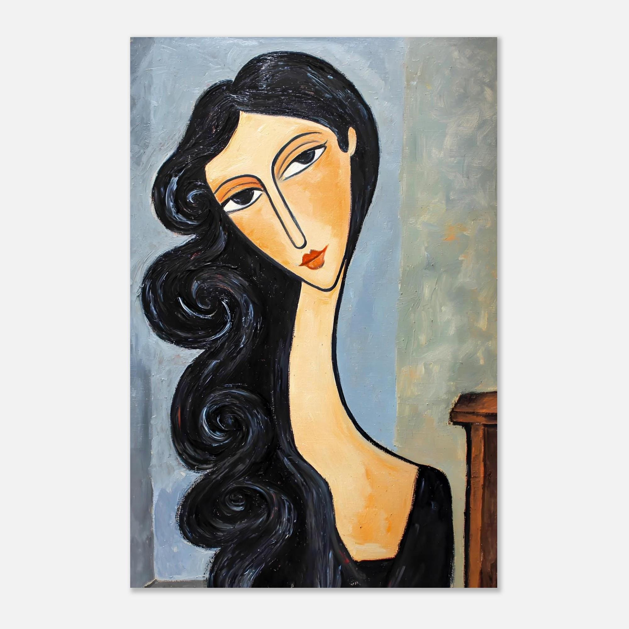 Modigliani Inspired Long Neck Woman Aluminum Print - Etsy