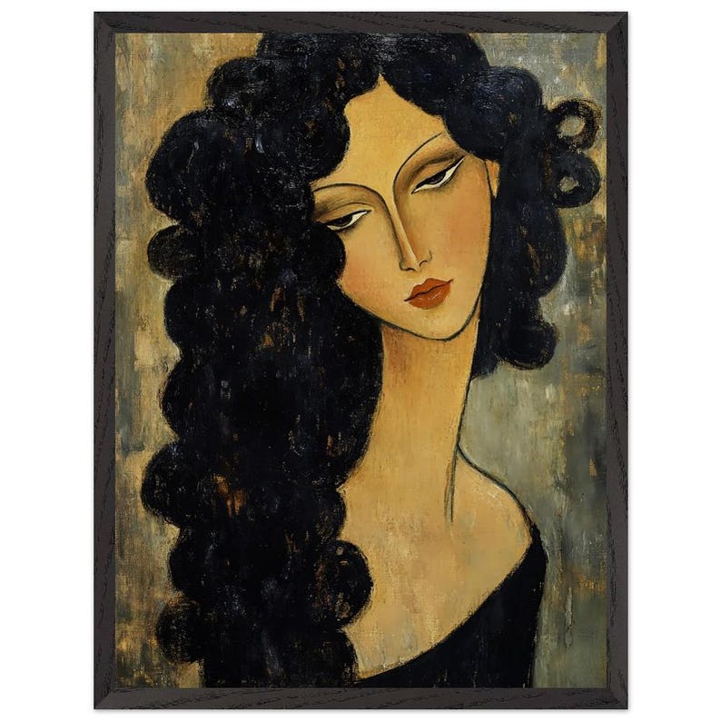 Modigliani-Inspired Portrait – Framed Museum-Quality Art Print image 9